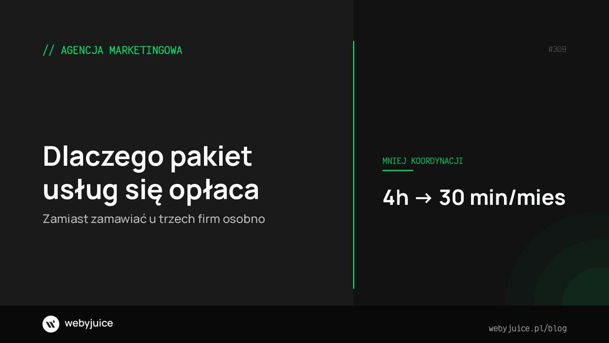 Dlaczego pakiet usług daje lepsze wyniki niż zamawianie osobno