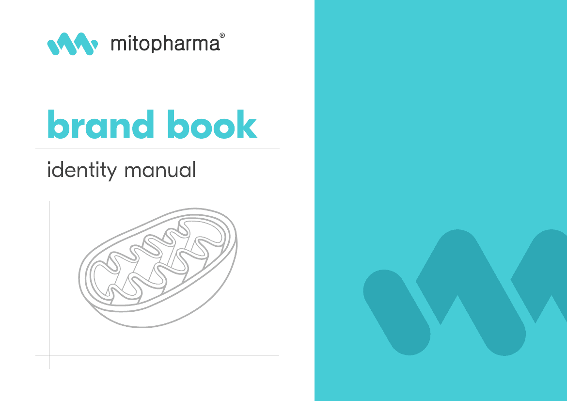 Brandbook Mitopharma - okładka i system identyfikacji wizualnej