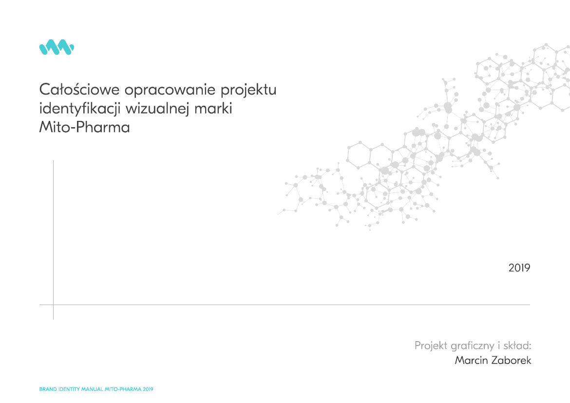 Brandbook Mitopharma - logotyp, warianty i typografia