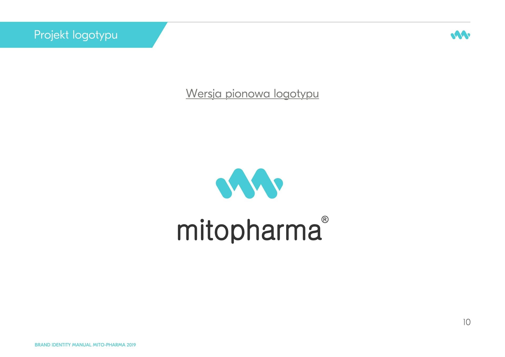 Paleta kolorów marki Mitopharma - turkusowy gradient z odcieniami teal