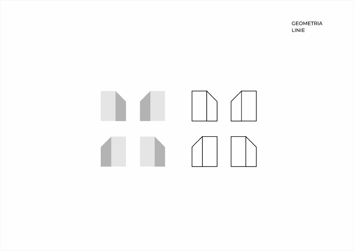 Geometria znaku - warianty liniowe i konturowe brył